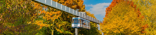 H-Bahn with trees in the background